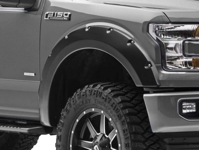 Rough Country F150 Pocket Style Fender Flares; Flat Black FF11511 (15