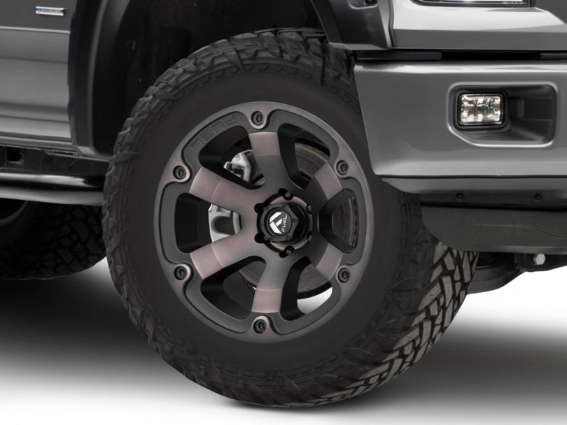Fuel Wheels F150 Beast Matte Black Machined 6Lug Wheel 20x10; 18mm