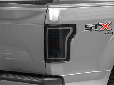 LED Tail Lights; Gloss Black Housing; Smoked Lens (18-20 F-150 w/ Factory Halogen Non-BLIS Tail Lights)
