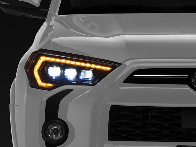 Morimoto XB LED Headlights with Amber DRL; Black Housing; Clear Lens (14-20 4Runner)