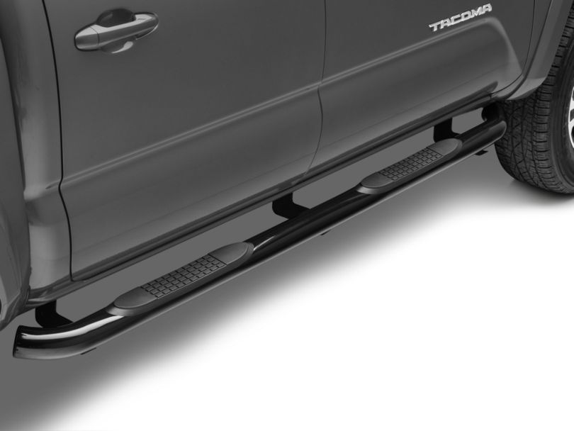 RedRock 4x4 Tacoma 3 in. Side Step Bars - Black TT1005 (05-20 Tacoma ...