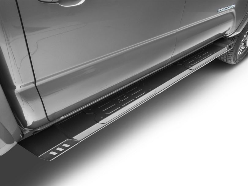 Rough Country Cab Length HD2 Running Boards; Black SRB051785 (0520 Double Cab)