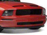 Modern Billet Retro Grille; Black (05-09 Mustang V6)