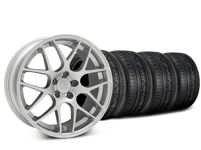 AMR Silver Wheel and NITTO INVO Tire Kit; 20x8.5 (05-14 Mustang)