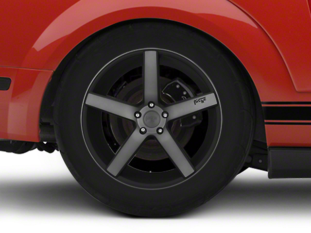 Niche Milan Matte Black Machined Wheel; Rear Only; 20x10 (05-09 Mustang)