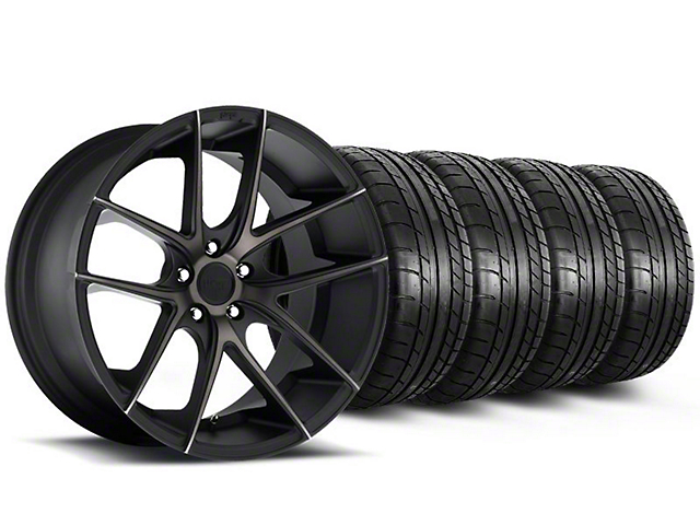 Niche Targa Black Wheel and Mickey Thompson Tire Kit; 20x8.5 (05-14 Mustang)