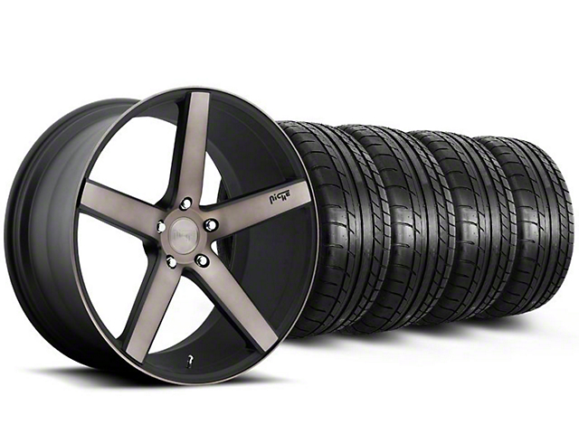 Niche Milan Matte Black Machined Wheel and Mickey Thompson Tire Kit; 20x8.5 (05-14 Mustang)
