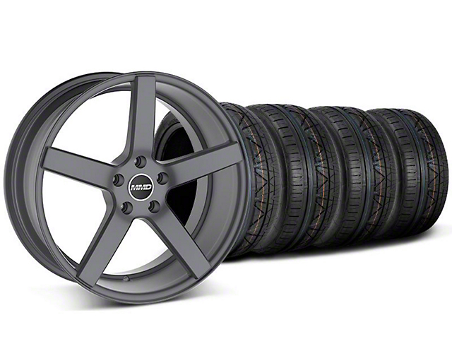 MMD 551C Charcoal Wheel and NITTO INVO Tire Kit; 20x8.5 (05-14 Mustang)