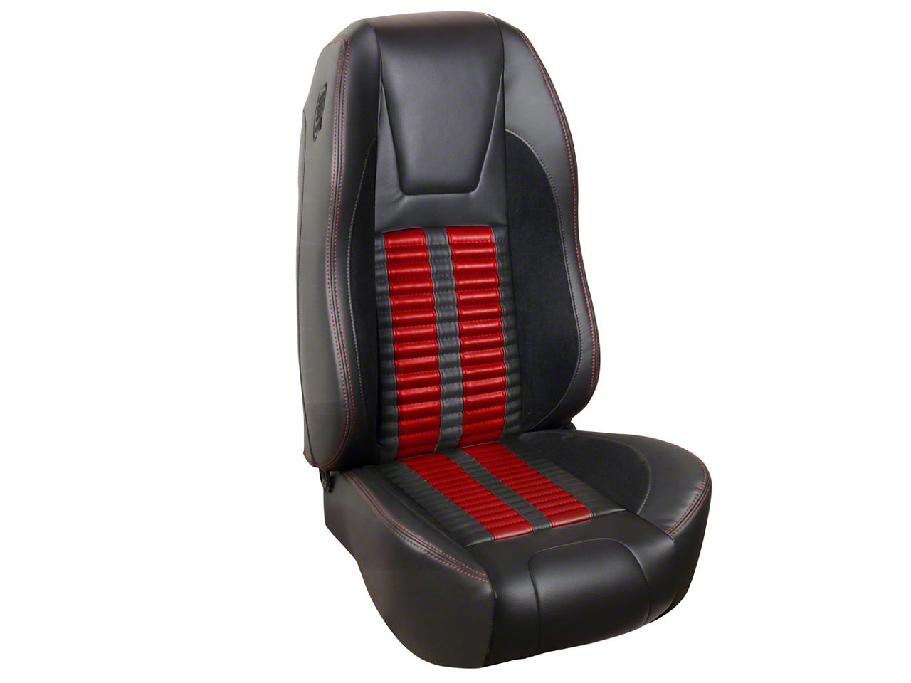 Tmi Premium Sport R500 Upholstery Foam Kit Black Vinyl Red Stripe Stitch 87 93 All
