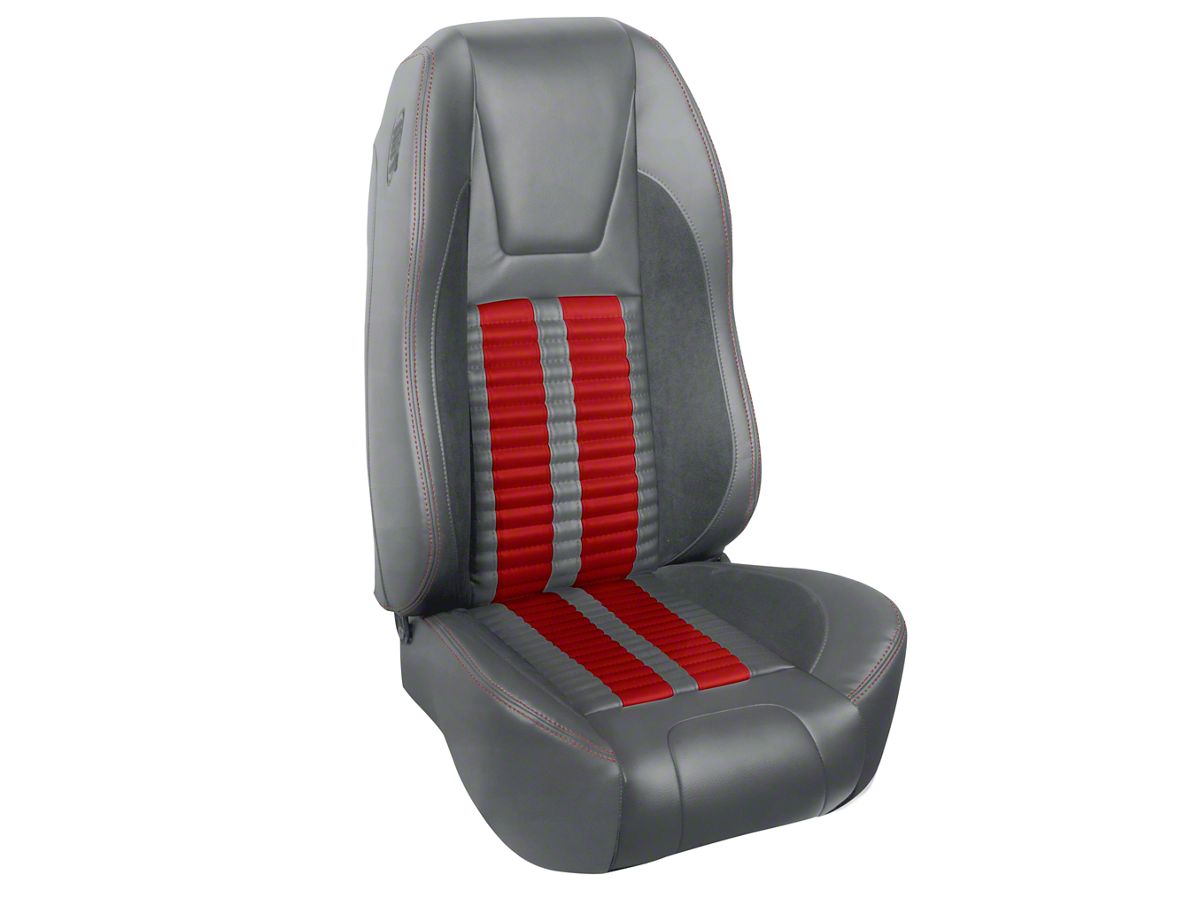 Tmi Premium Sport R500 Upholstery Foam Kit Gray Vinyl Red Stripe Stitch 94 98 All