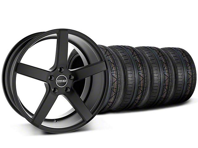 Staggered MMD 551C Black Wheel and NITTO INVO Tire Kit; 20x8.5/10 (05-14 Mustang)