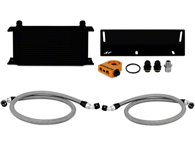 Mishimoto Thermostatic Direct-Fit Performance Oil Cooler; Black (79-93 5.0L Mustang)