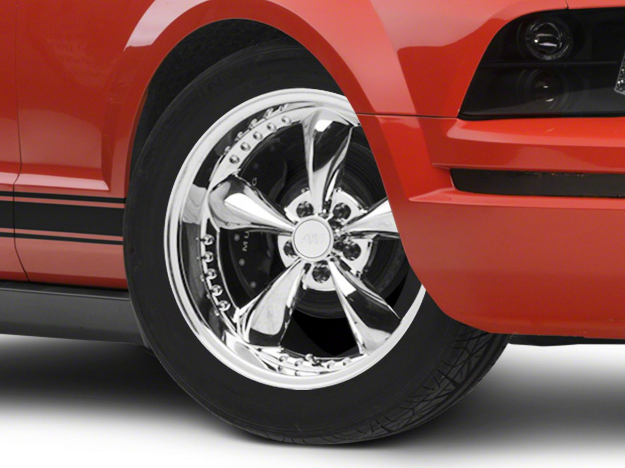 Mustang Bullitt Motorsport Chrome Wheel; 18x9 (0509 Mustang GT, V6