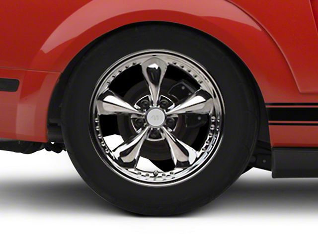 Bullitt Motorsport Chrome Wheel; Rear Only; 18x10 (05-09 GT, V6)