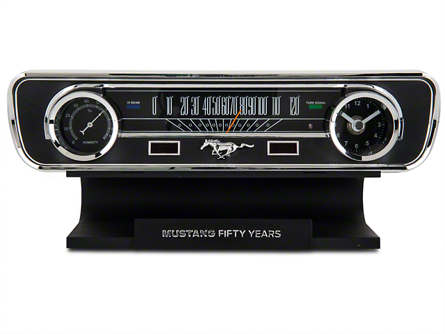 Mustang 50th Anniversary Desk Clock and Thermometer with sound