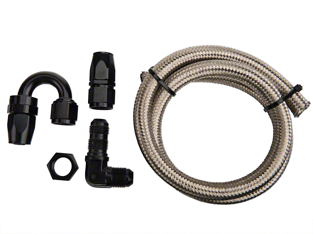 Nitrous Outlet 180 Degree Blow Down Kit with 90 Degree Bulkhead Fitting (79-22 Mustang)