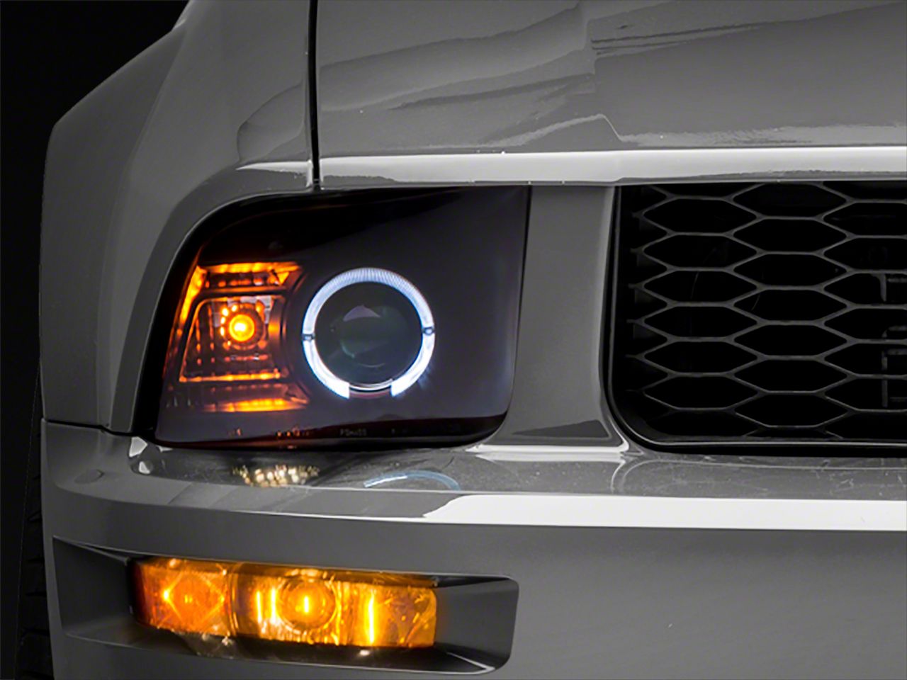 Raxiom Mustang 2010 Style Black Headlights 101682 (05-09 GT, V6)