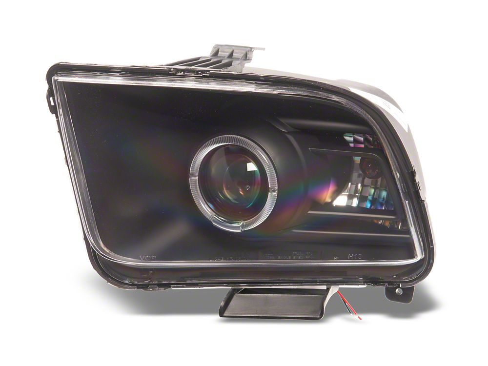 Raxiom 2010 Style LED Halo Headlights; Black Housing; Clear Lens (05-09  Mustang w/ Factory Halogen Headlights, Excluding GT500)