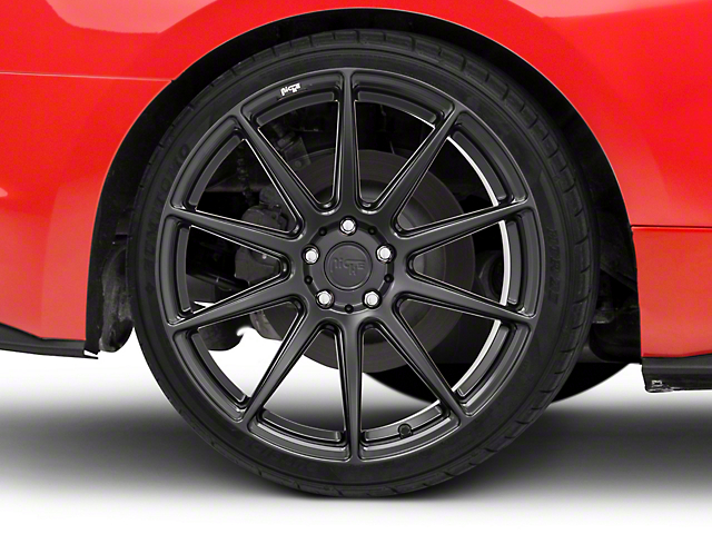Niche Essen Matte Black Wheel; Rear Only; 20x10 (15-22 Mustang GT, EcoBoost, V6)