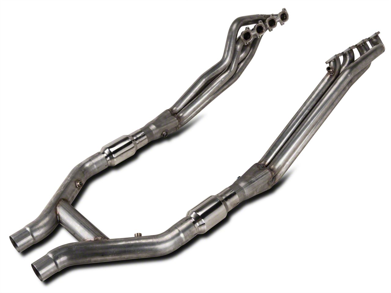 Stainless Works Mustang 1-7/8 in. Long Tube Headers & High Flow Catted ...