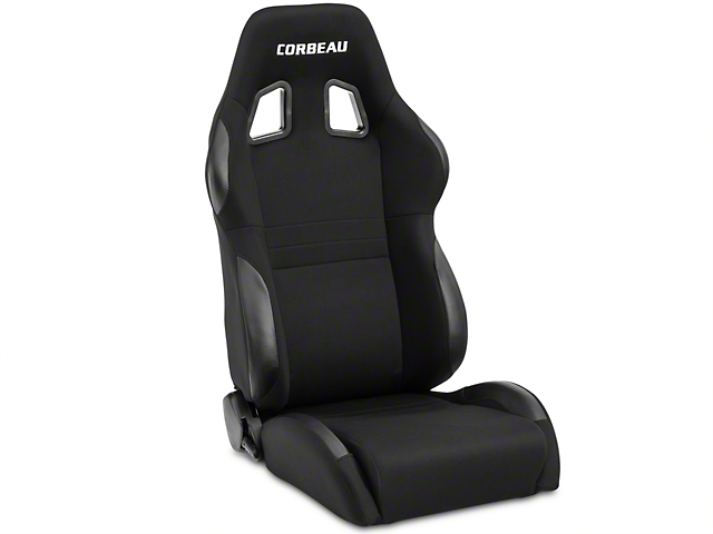 Corbeau A4 Seat; Black; Pair (79-21 All)