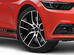 Magnetic Style Gloss Black Machined Wheel; 20x8.5 (15-22 Mustang GT, EcoBoost, V6)