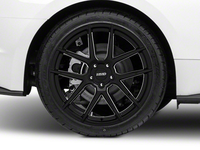 MMD Zeven Gloss Black Wheel; Rear Only; 20x10 (15-22 Mustang GT, EcoBoost, V6)