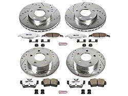 PowerStop Z26 Street Warrior Brake Rotor and Pad Kit; Front and Rear (99-04 Mustang GT, V6)