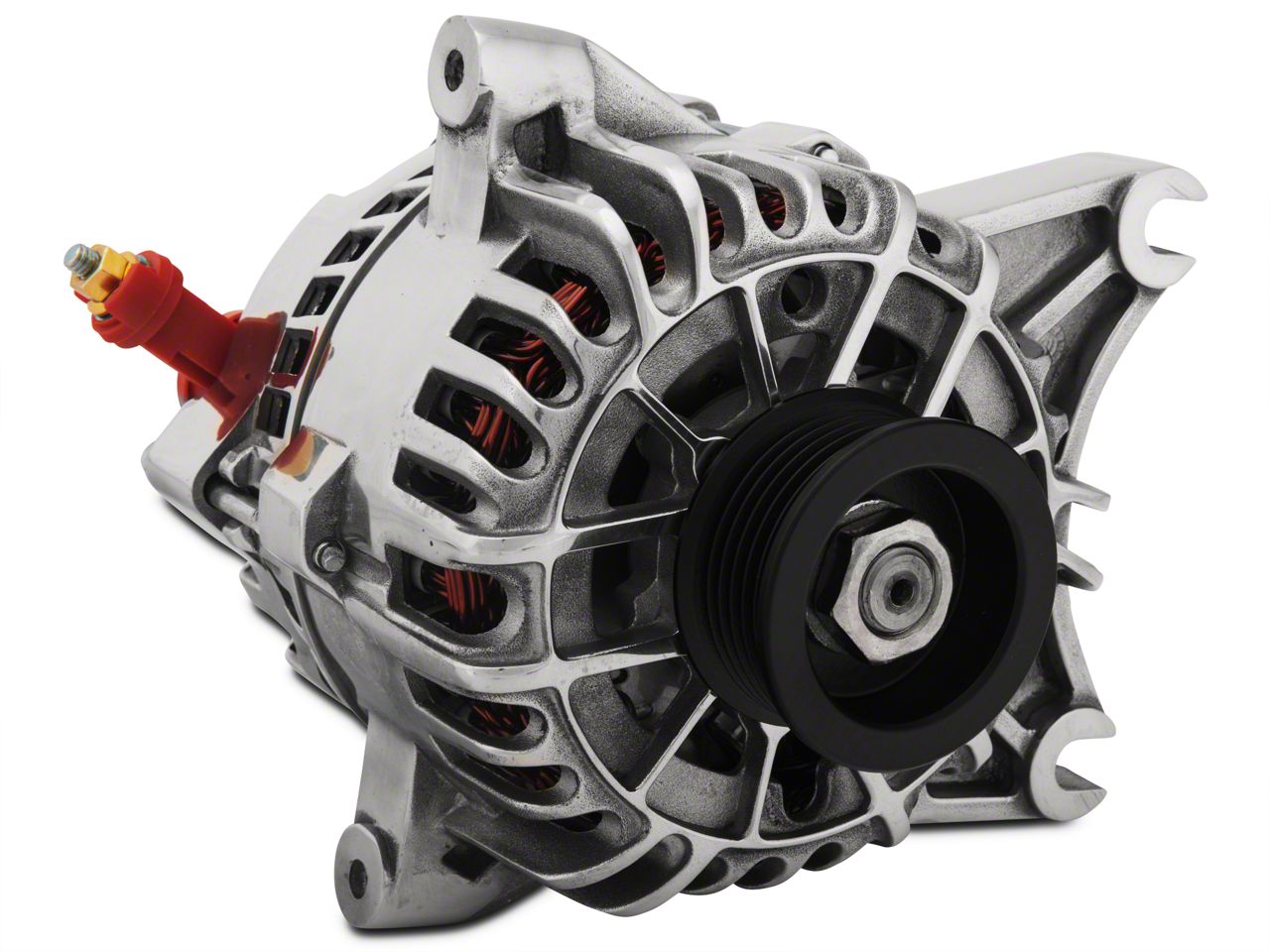 PA Performance Mustang Alternator; 130 Amp; Polished 2264POL (99-04 ...