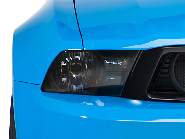 Axial Euro Headlights; Chrome Housing; Smoked Lens (10-12 Mustang w/ Factory Halogen Headlights)