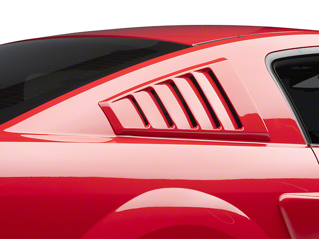 CDC Quarter Window Louvers; Unpainted (05-14 Mustang Coupe)