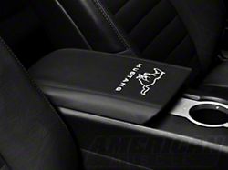 Drake Muscle Cars Armrest Cover with Running Pony Logo (05-09 Mustang)
