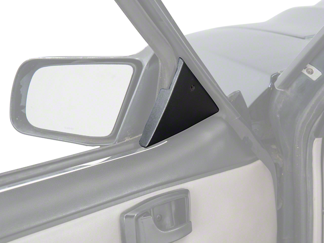 Drake Muscle Cars Powered Mirror Mount Cover Panels (87-93 Mustang)
