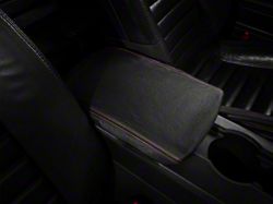 SpeedForm Premium Leather Armrest Cover; Red Stitching (05-09 Mustang)