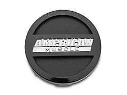 AmericanMuscle Center Cap; Black (Fits AmericanMuscle Branded Wheels Only)