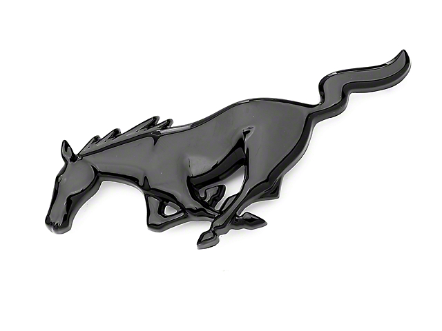 Running Pony Grille Emblem; Black (94-04 All)