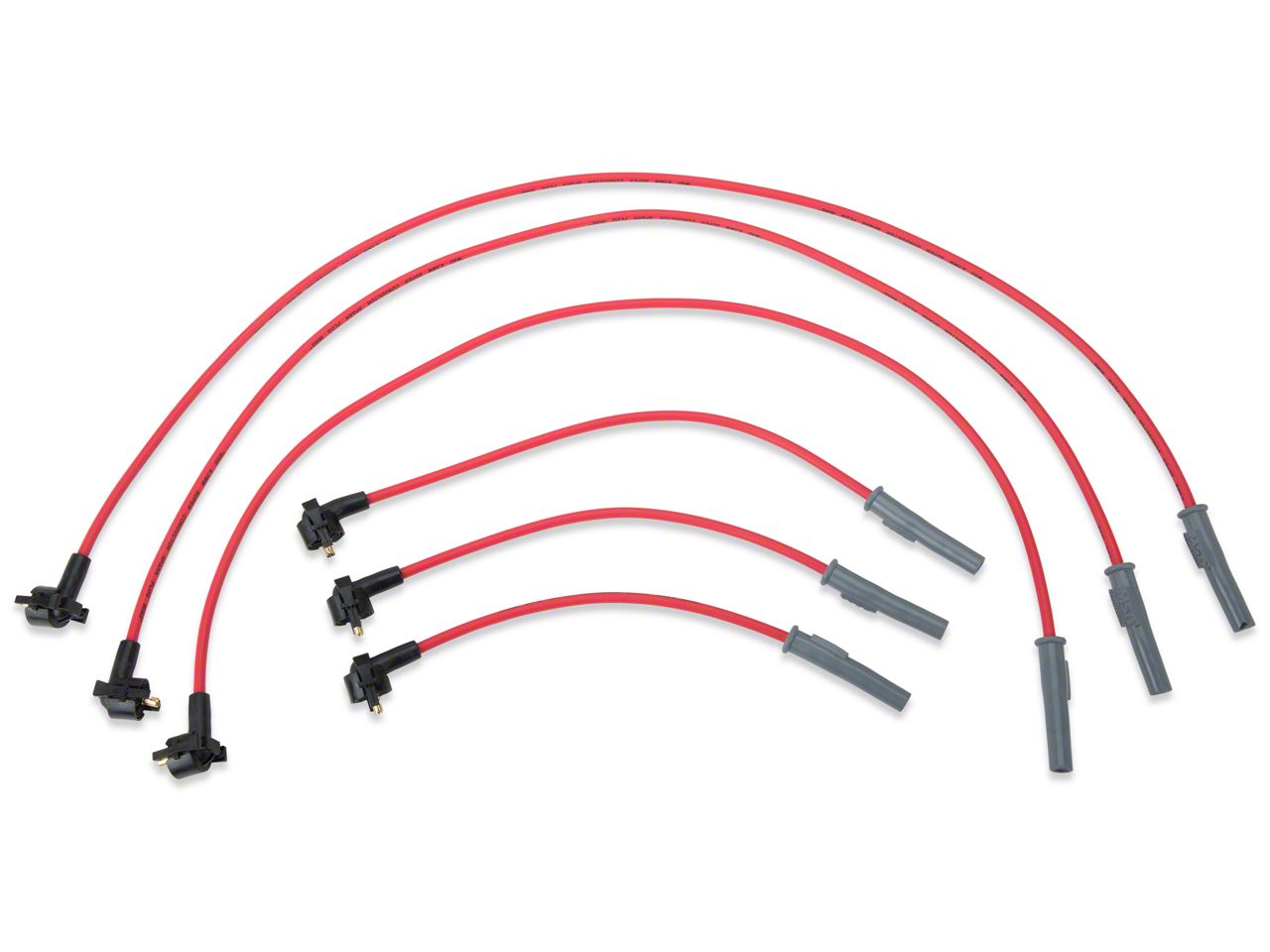 Universal MSD Super Conductor 8.5mm Red Spark Plug Wire Socket kit v8 180 Degree 