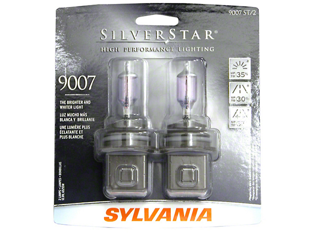 Sylvania Silverstar Headlight Bulbs; 9007 (94-04 All)