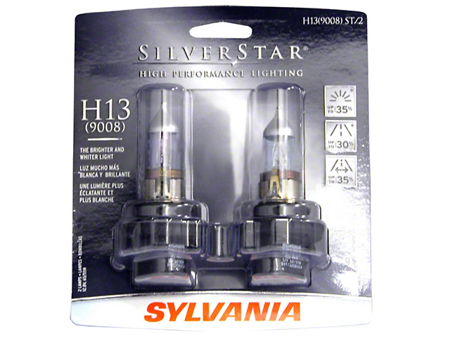 Sylvania Silverstar Headlight Bulbs; H13 (05-12 All)