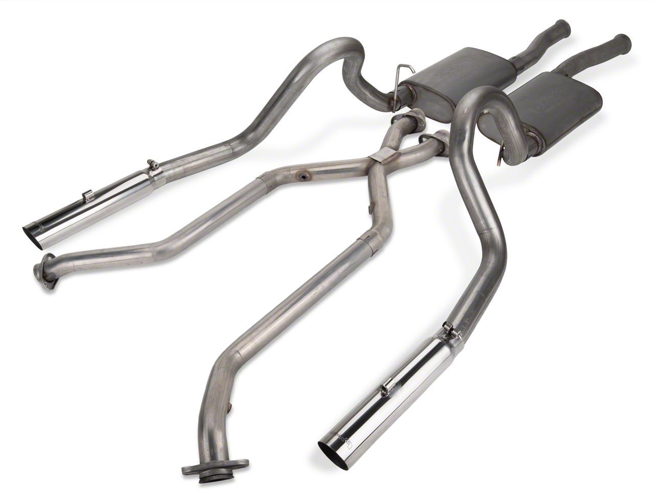 Pypes Mustang True Dual Off-Road Exhaust SFM55 (98-04 V6) - Free Shipping