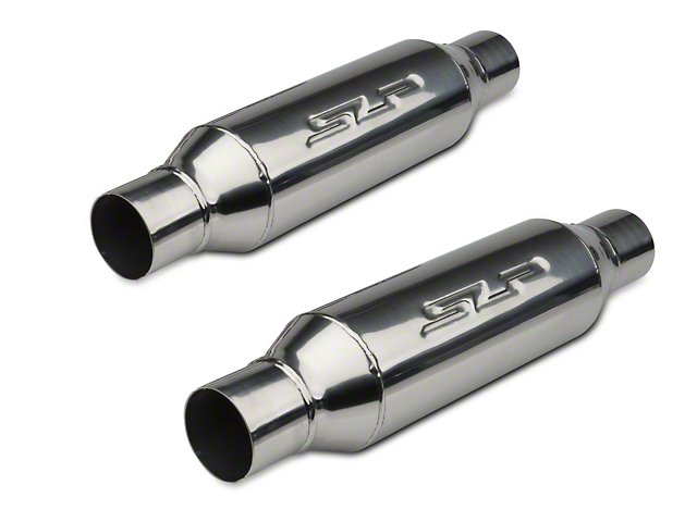 SLP Loudmouth Center/Center Shotgun Style Resonators; 2.50-Inch (Universal; Some Adaptation May Be Required)