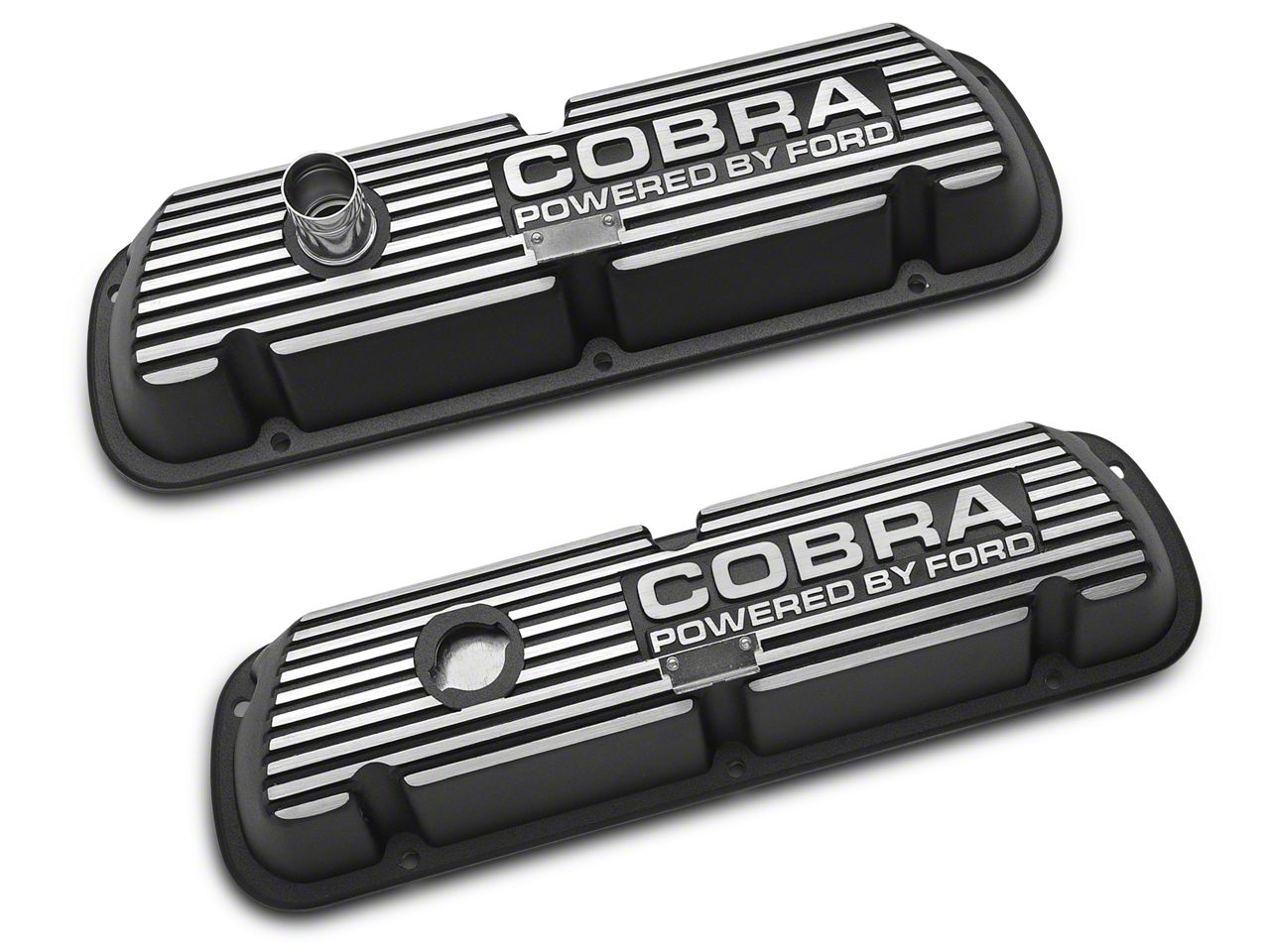 Ford Performance Mustang Black Valve Covers w/ Cobra Logo M6582A (79