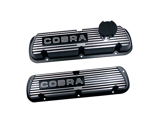 Ford Performance Black Valve Covers w/ Cobra Logo (86-93 5.0L)