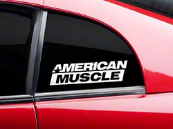 SEC10 AmericanMuscle Quarter Window Decal; White (79-21 Mustang)