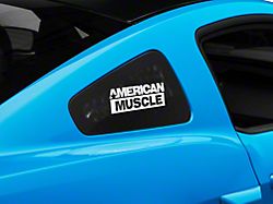 SEC10 AmericanMuscle Quarter Window Decal; White (05-14 All)