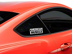 SEC10 AmericanMuscle Quarter Window Decal; White (15-21 All)