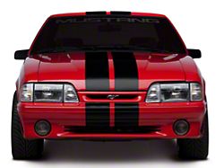 SEC10 Lemans Stripes; Gloss Black; 8-Inch (79-93 Mustang)