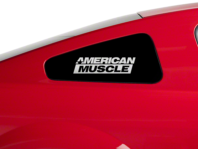 SEC10 AmericanMuscle Quarter Window Decal; Frosted (79-22 Mustang)