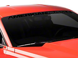 SEC10 AmericanMuscle Windshield Banner; Black (15-21 All)