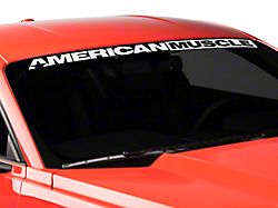 SEC10 AmericanMuscle Windshield Banner; White (15-21 All)